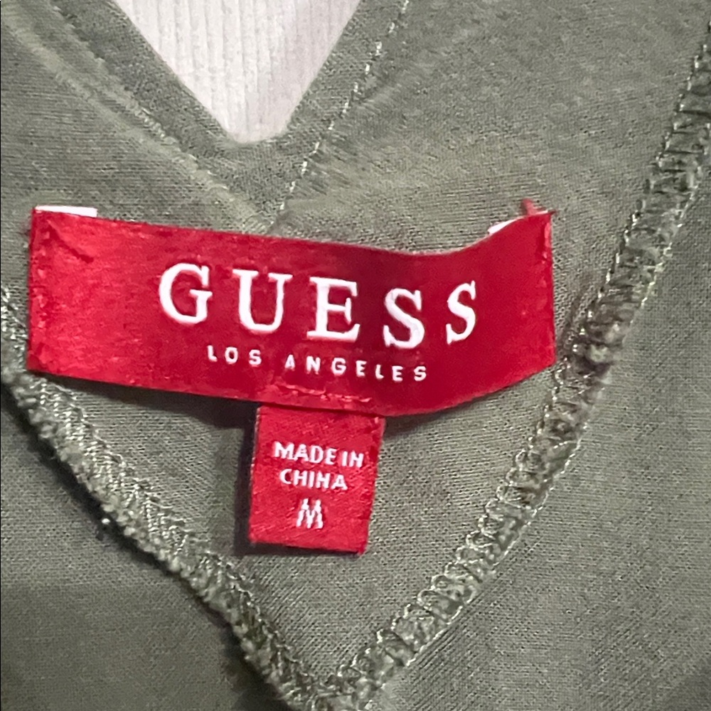 GUESS Khaki Green Zippered Romper - Picture 2 of 5